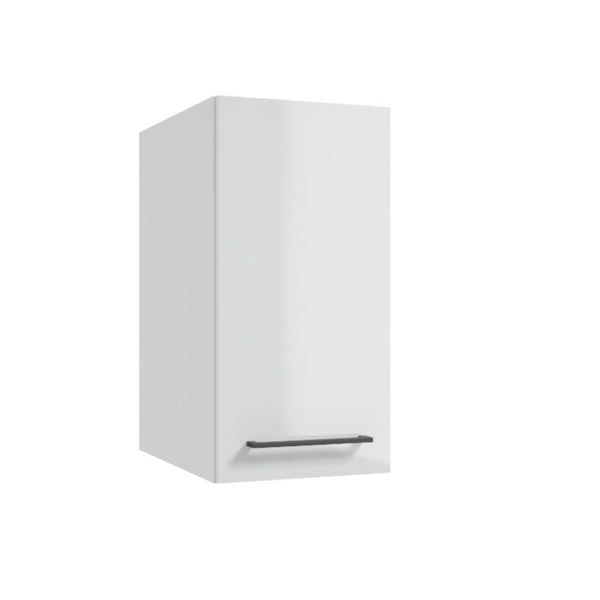 Badezimmer Hochschrank - METRO SYSTEM A30 - goldenes Eichendekor - weißer Hochglanzlack - Schwarzer Mattlack - ROYAL24_MARKT