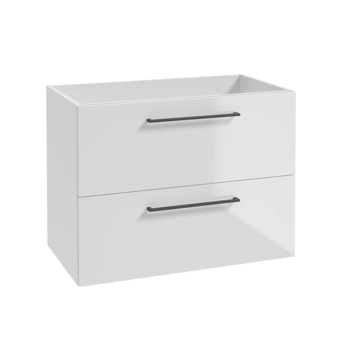 Waschbeckenunterschrank - METRO SYSTEM B80 - Weißer Hochglanzlack - ROYAL24_MARKT