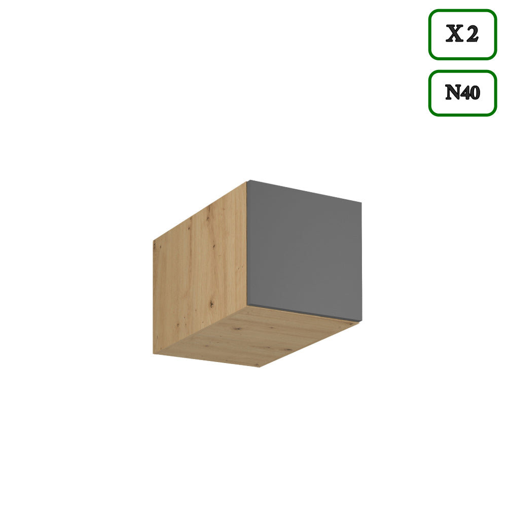 Winkelküche K105-G330 - Langen Grau Artisan - Praktisch durchdacht für Ihr Zuhause - ROYAL24_MARKT