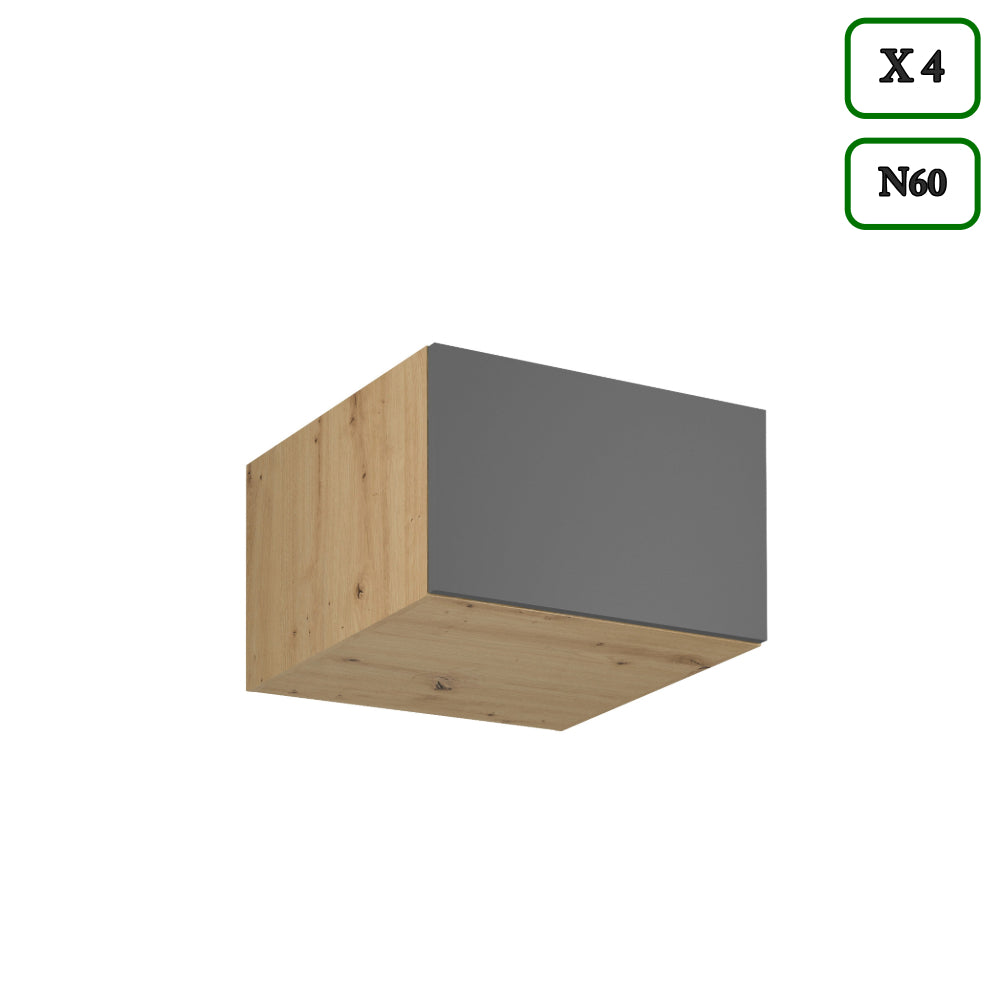 Winkelküche K105-G330 - Langen Grau Artisan - Praktisch durchdacht für Ihr Zuhause - ROYAL24_MARKT