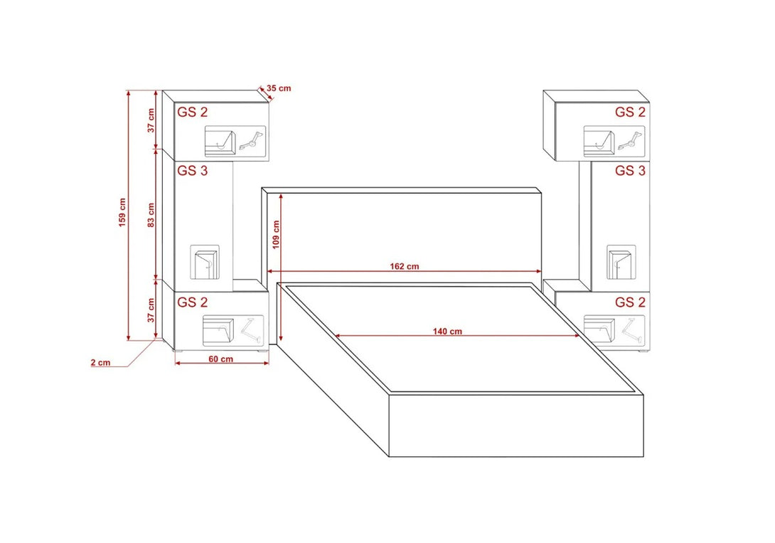 Schlafzimmer-Set - Qualität trifft Ästhetik für höchsten Komfort - Panama 3