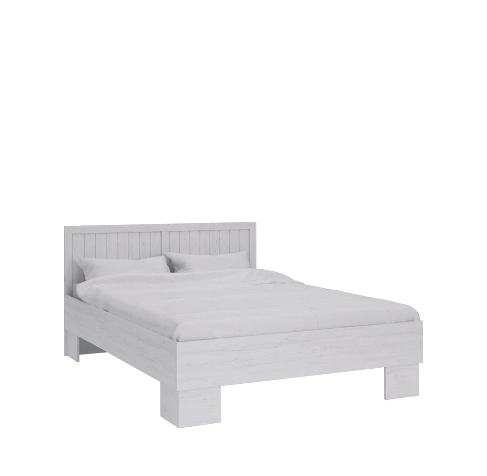 Portivo Stilvolles Doppelbett 160x200 cm im Landhausstil mit Kopfteil