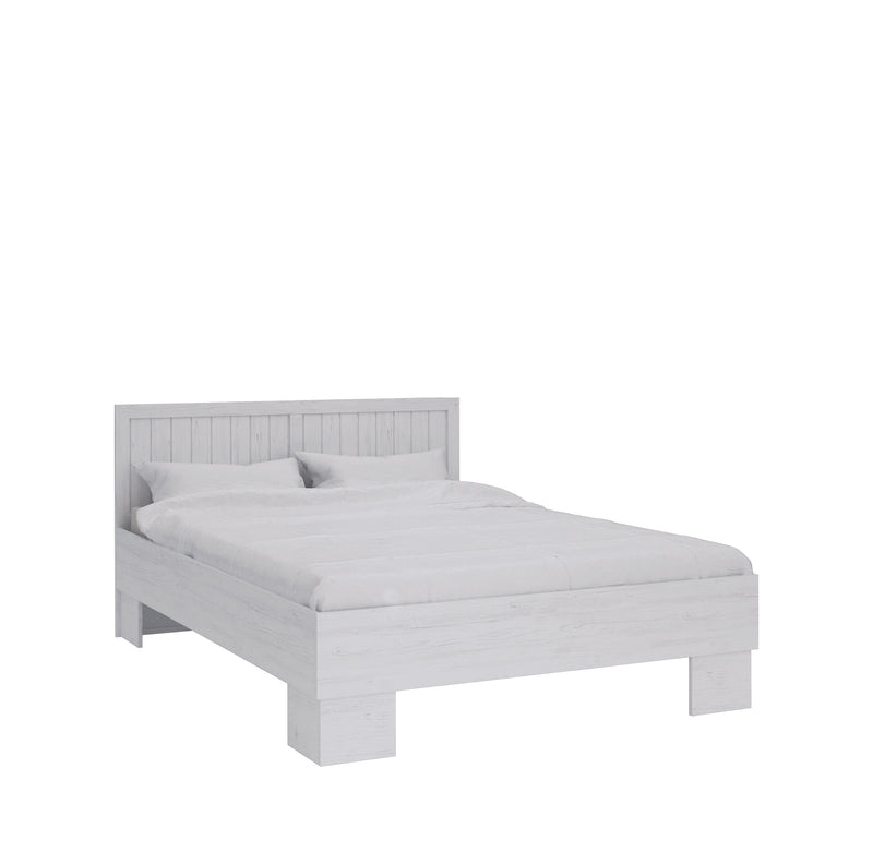 Portivo Stilvolles Doppelbett 160x200 cm im Landhausstil mit Kopfteil
