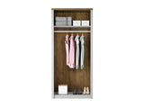 Portivo Kleiderschrank 2-türig – Eleganter, kompakter Garderobenschrank mit Kleiderstange im skandinavischen Design