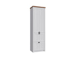 Portivo Kleiderschrank mit Kleiderstange und 2 Schubladen – Stilvoller, funktionaler Schrank im skandinavischen Design