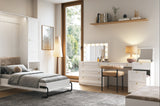 Rosello Schlafzimmer-Set 7-teilig – Platzsparendes Schrankbett-System in Weiß mit Schminktisch