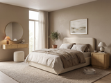 Rivello Schlafzimmer-Set 3-teilig – Modernes Ensemble mit 2 Nachttischen und Schminktisch in Baltic Dune
