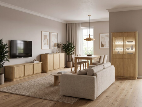 Rivello Wohnzimmer-Set 3-teilig – Hochwertige Wohnkombination in Baltic Dune