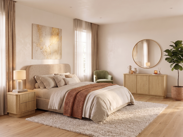 Rivello Schlafzimmer-Set 2-teilig – Modernes Schlafmöbel-Set in Baltic Dune