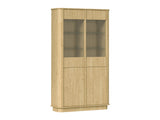 Rivello Glasvitrine – Elegante Vitrine mit Glaselementen in Baltic Dune