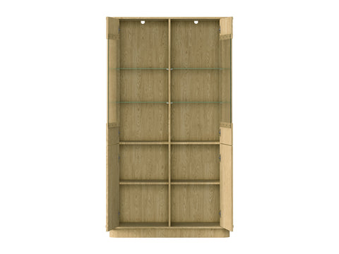 Rivello Glasvitrine – Elegante Vitrine mit Glaselementen in Baltic Dune