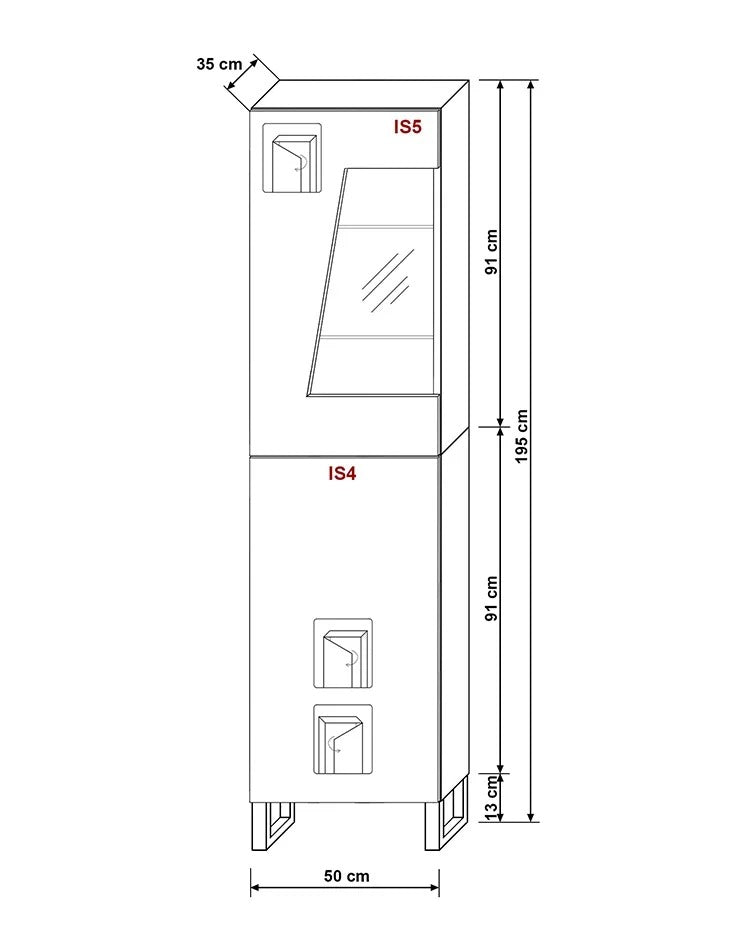 Vitrine - Präsentieren Sie Ihre Wertsachen mit einer modernen Vitrine (Regalvitrine, 1-St., Premium - R3)