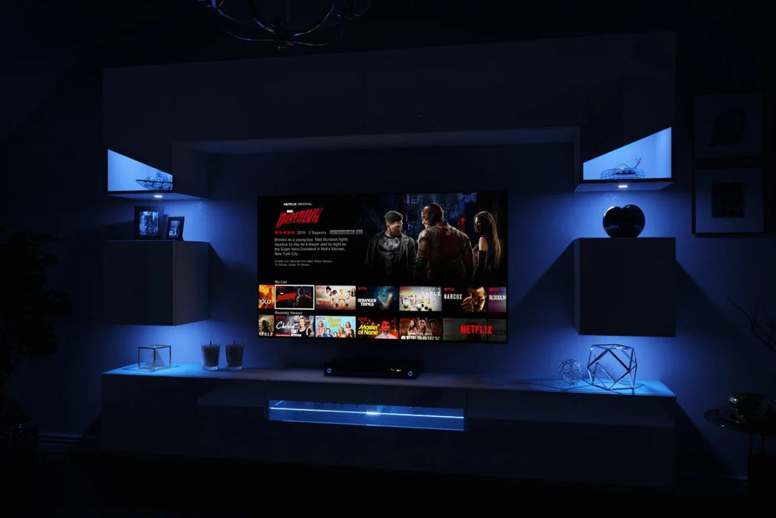 Wohnwand - Neue Wohnzimmer Wandstile / Modern und Innovativ, (Komplett Set, 1-St., Premium - Doris S62), Funktional / Ästhetisch / Modern.