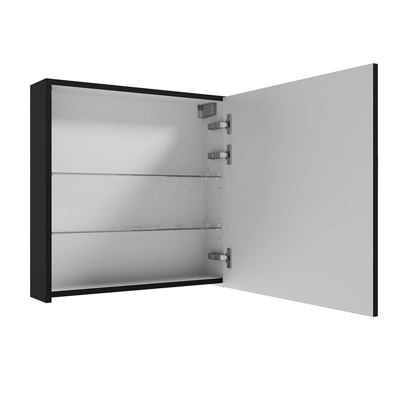 Badespiegelschrank - SALSA E60 Schwarz Matt / Eiche Gold