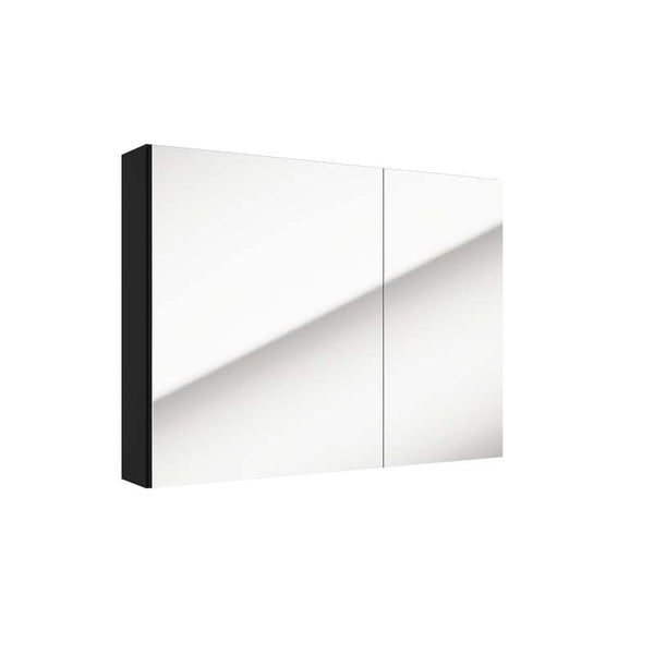 Badespiegelschrank - SALSA E80 - Schwarz Matt / Eiche Gold - ROYAL24_MARKT