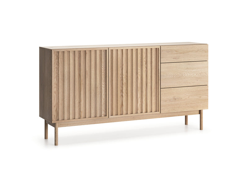 Savira Geräumige Kommode mit 3 Schubladen und 2 Türen in Cremona Eiche – Elegantes Premium-Design