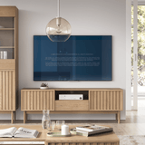 Savira Modernes TV-Lowboard mit 2 Türen in Cremona Eiche – Stilvolles TV-Möbel im Premium-Design