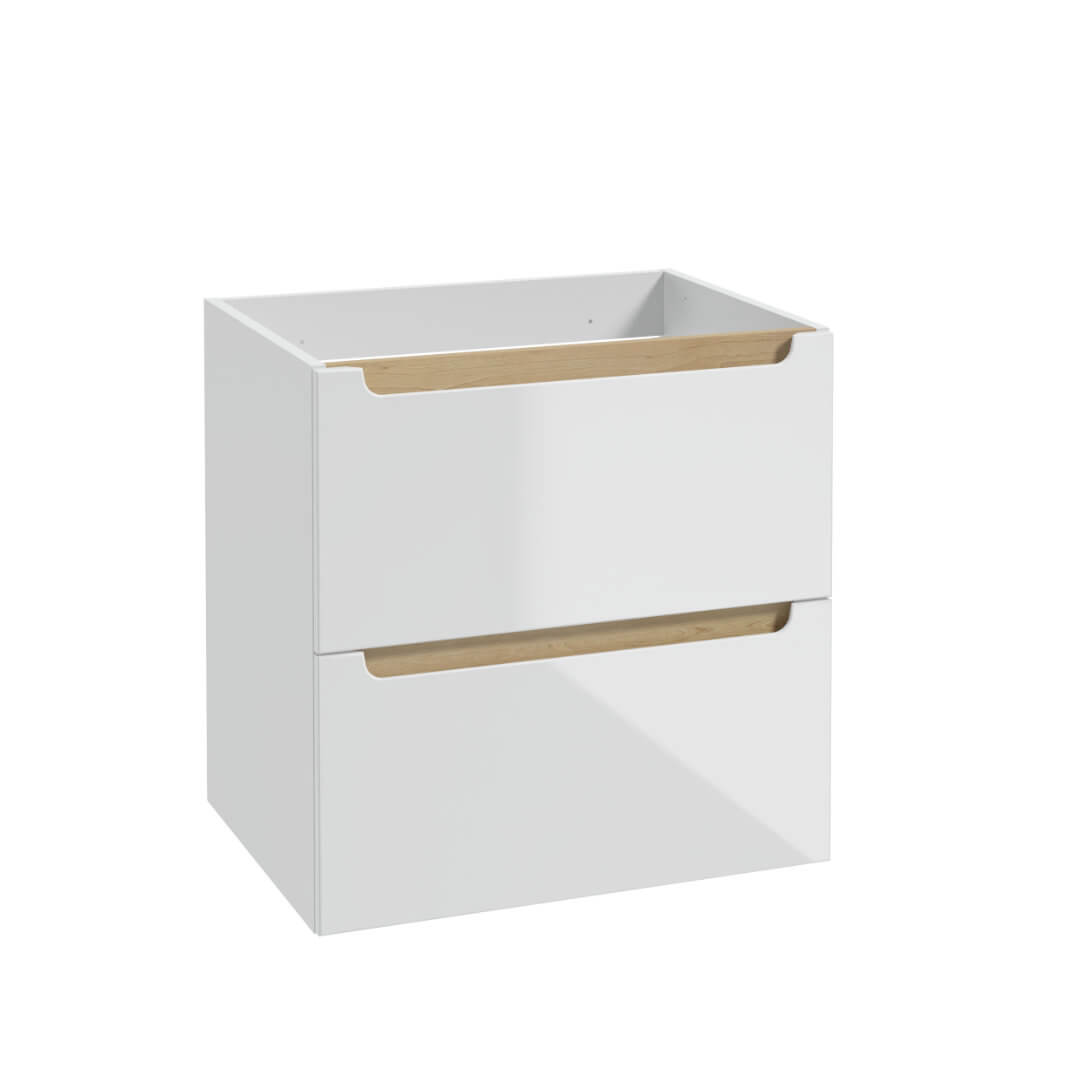 Waschbeckenunterschrank - STILLA B60 - weißer Hochglanzlack - ROYAL24_MARKT