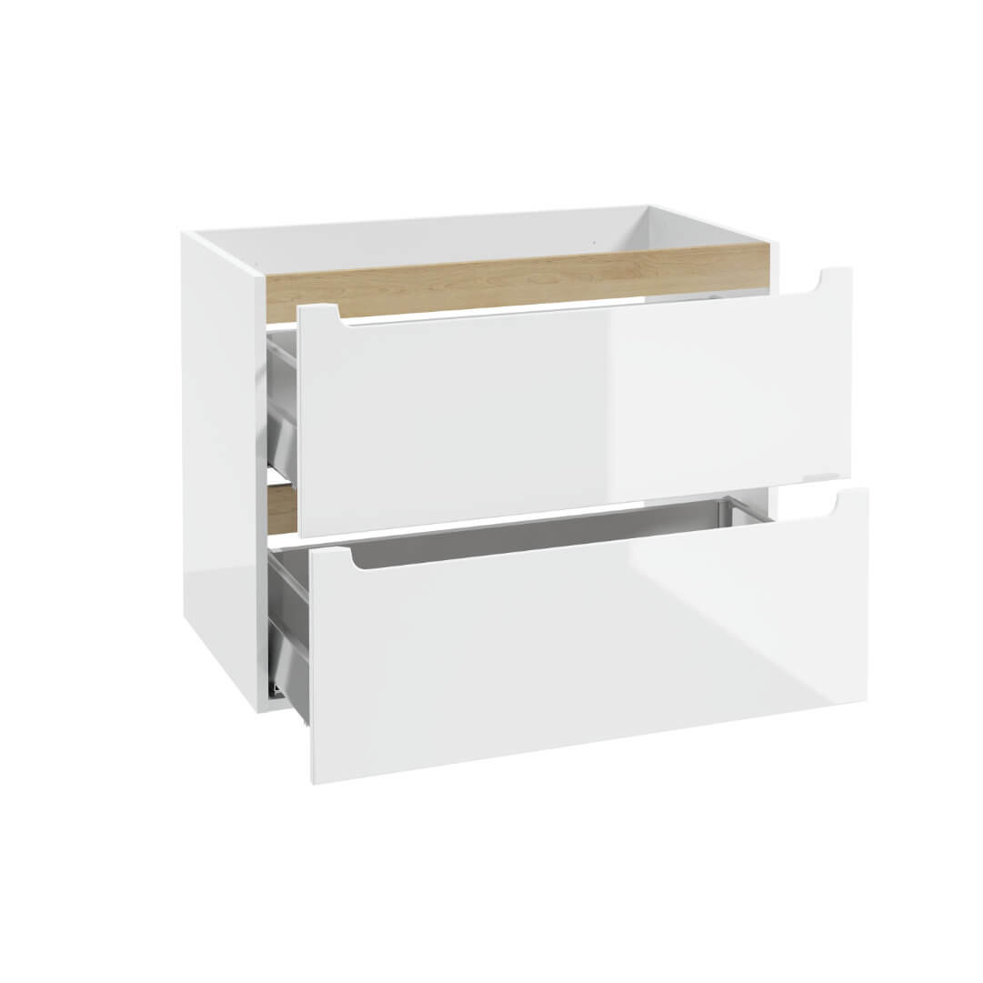 Waschbeckenunterschrank - STILLA B80 - weißer Hochglanzlack - ROYAL24_MARKT