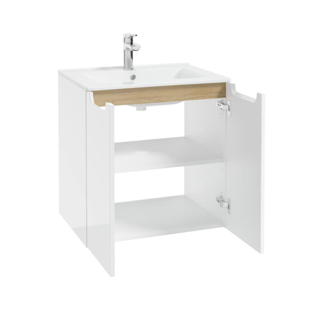 Waschbeckenunterschrank - STILLA D60,D50,D40 - Weiß Hochglanz