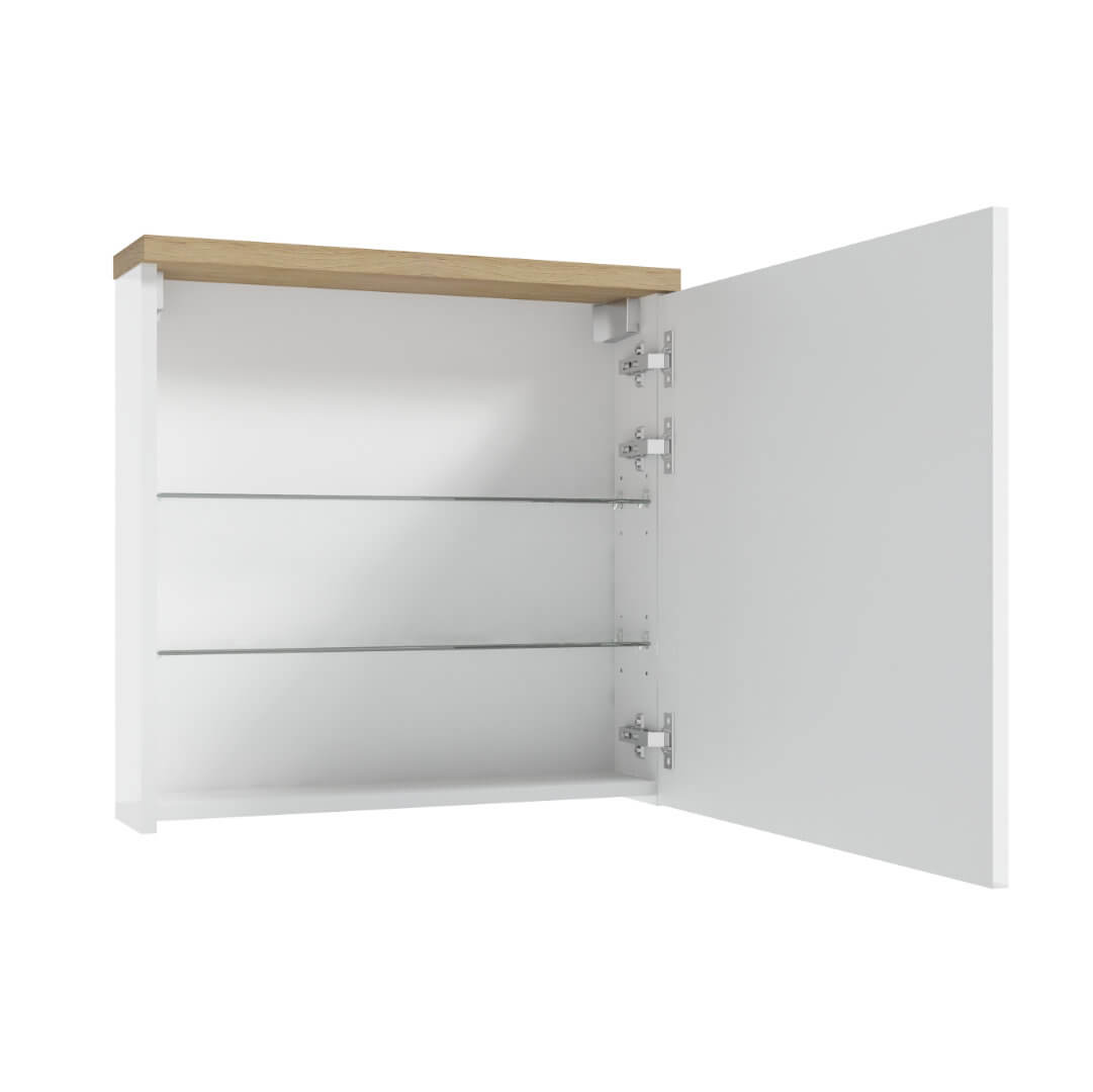 Spiegelschrank - STILLA E60,E80 - weißer Hochglanzlack