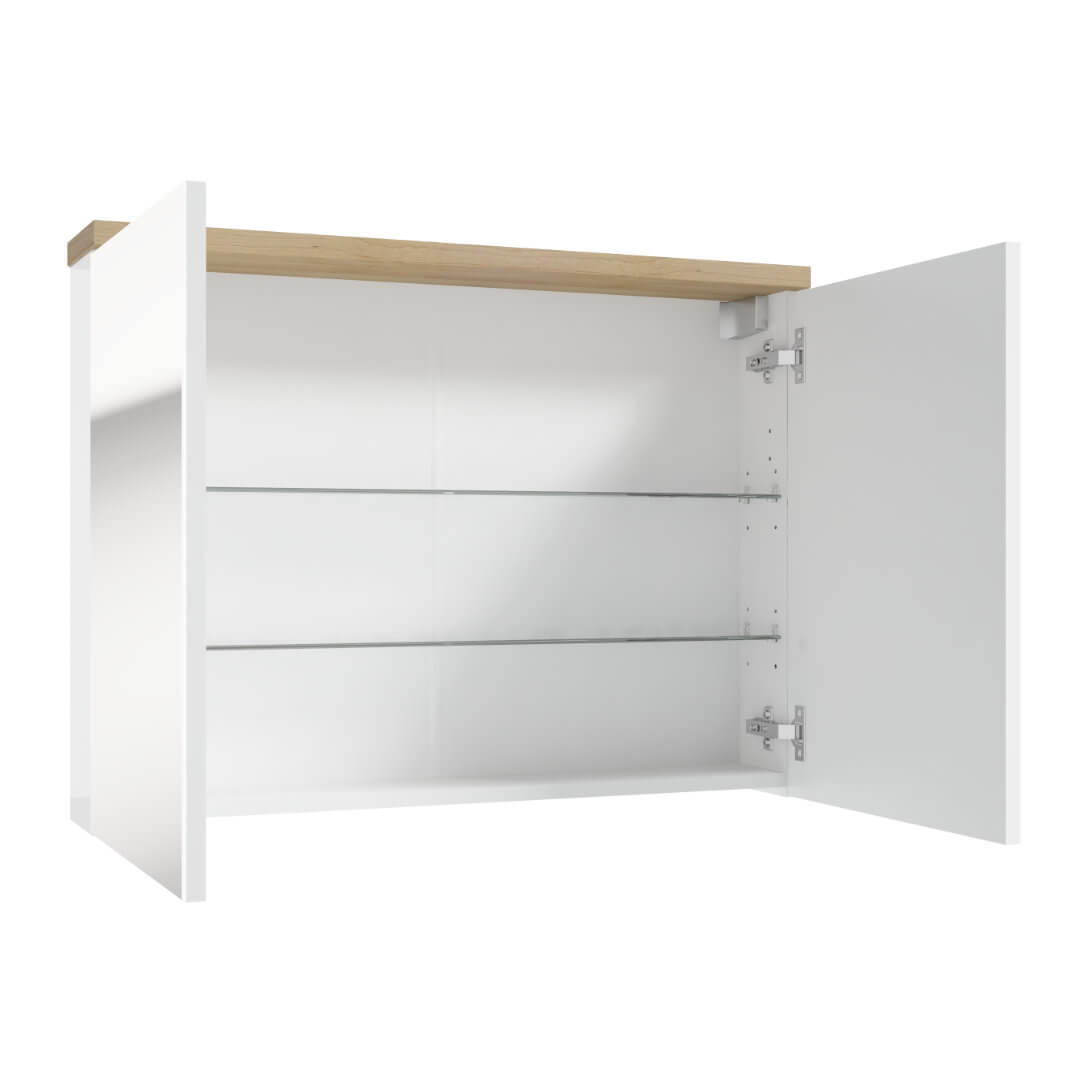 Spiegelschrank - STILLA E60,E80 - weißer Hochglanzlack