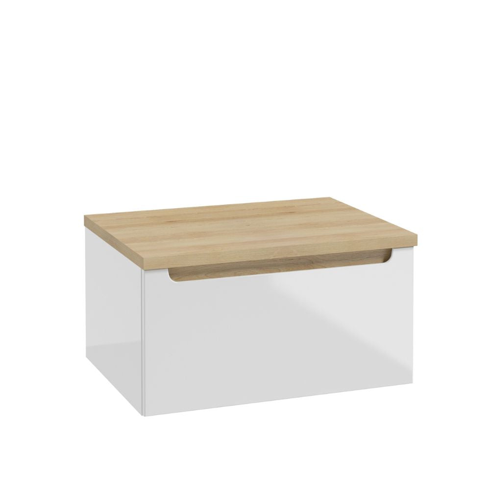 Waschbeckenunterschrank - STILLA B60 - weißer Hochglanzlack - ROYAL24_MARKT