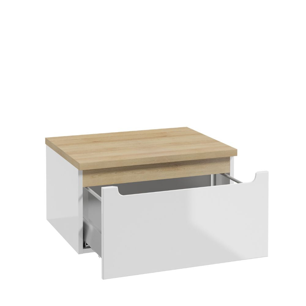 Waschbeckenunterschrank - STILLA B60 - weißer Hochglanzlack - ROYAL24_MARKT