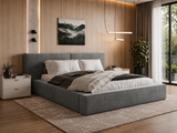 Polsterbett 06 Bouclé – Tresor - Bett mit Bettkasten, Metall-Lattenrost und modernem Design