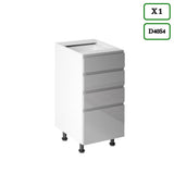 Winkelküche - Aspen - Grau (Hochglanz) - K55-330×210 cm - ROYAL24_MARKT