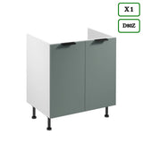 Winkelküche - Sorento - Weiß Grün (Matt) - K52-330×210 cm - ROYAL24_MARKT