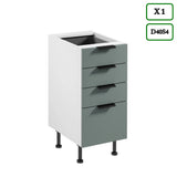 Winkelküche - Sorento - Weiß Grün (Matt) - K52-330×210 cm - ROYAL24_MARKT