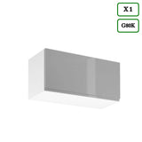 Winkelküche - Aspen - Grau (Hochglanz) - K55-330×210 cm - ROYAL24_MARKT