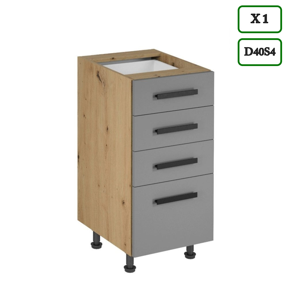 Winkelküche - Langen - Beige / Artisan Eiche - K53-330×210 cm - ROYAL24_MARKT