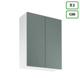 Winkelküche - Sorento - Weiß Grün (Matt) - K52-330×210 cm - ROYAL24_MARKT