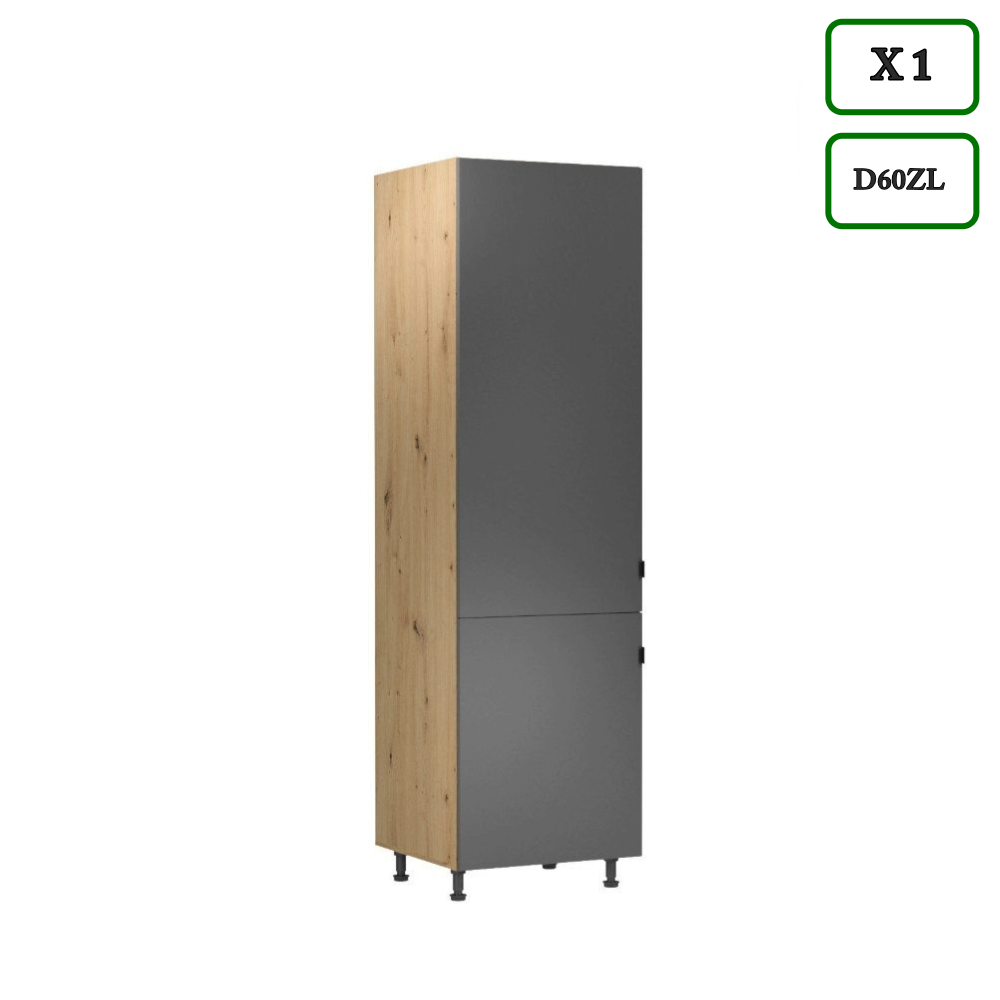 Küchenzeile - Langen - Grau-Artisan Eiche - K50-G360 cm - ROYAL24_MARKT
