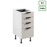 Winkelküche - Sorento - Weiß Beige (Matt) - K51-330×210 cm - ROYAL24_MARKT