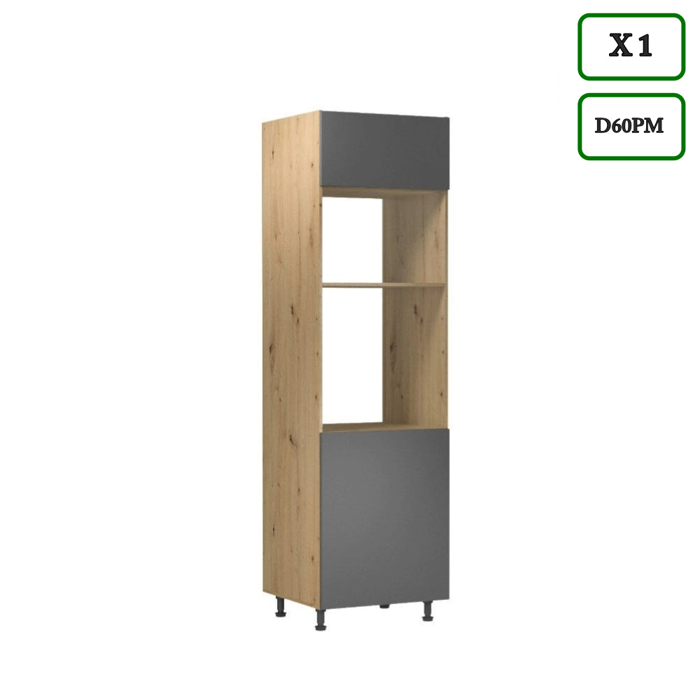 Küchenzeile - Langen - Grau-Artisan Eiche - K50-G360 cm - ROYAL24_MARKT
