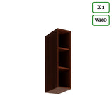 Küchenzeile Mit Insel - Sycylia - Milano Walnuss - K49-G340 cm - ROYAL24_MARKT
