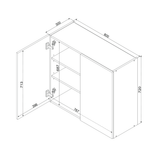 Hängeschrank W80 - Zivora - Stilvolle Wandlösung