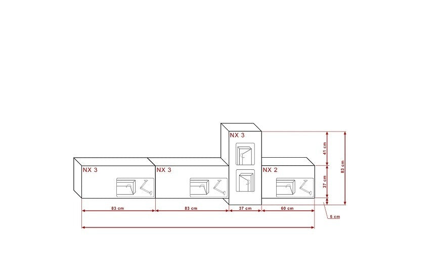 Wohnwand -  Erlebe Luxus  Beste Materialien im stilvollen Wohnzimmer, Anabel N60.