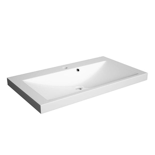 Badezimmer Set - Rietti 80 cm - Weiß Hochglanz - ROYAL24_MARKT