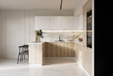 Küchenzeile – KS27-G390x260 – Zivora Halifax Eiche / Weiß – Komfort und Design perfekt vereint