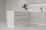 Küchenzeile - KS27-G390x260 – Zivora Hellgrau - Komfort und Design perfekt vereint