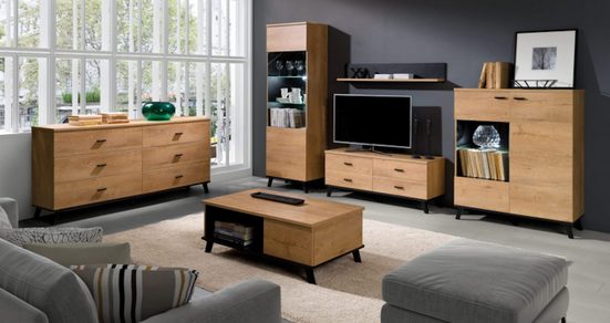 Wohnzimmer-Set - VIOLA - flexibles Modulsystem für Wohnzimmer (Komplett Set, 6-St) - ROYAL24_MARKT