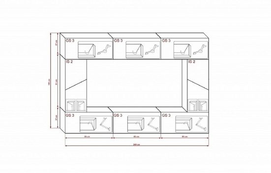 Wandschrank Morocco S7 (weiß glänzend).