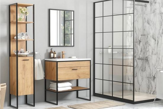 Badmöbel-Set - Brooklin - Elegantes und praktisches Innendesign, das Platz spart. - Milaros Markt