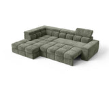 Ecksofa Bianco – Wintermoos – Ottomane links