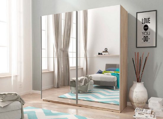 Kleiderschrank 200 cm, 150 cm - MALAGA - Perfekte Ordnung in elegantem Stil. - ROYAL24_MARKT