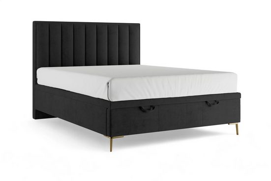 Polsterbett - Misel - Stilvolles Polsterbett in neutralen Farben. - ROYAL24_MARKT